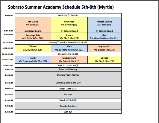 Summer Schedule Template from www.summermatters.net